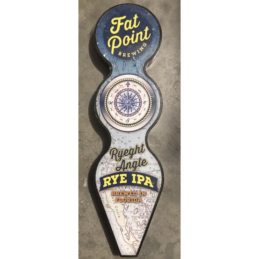Fat Point Beer Tap Handle Ryeght Angle Rye IPA Florida Fat Point Brewing